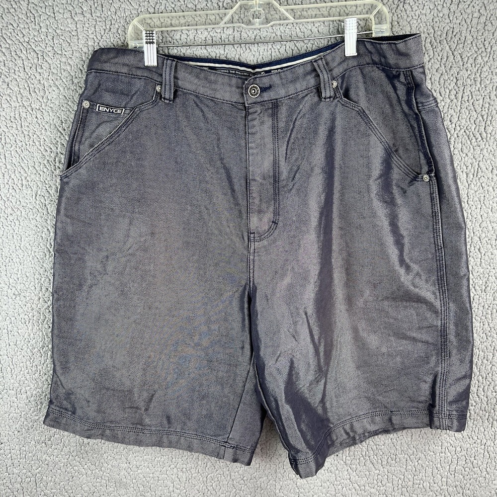 Enyce Jean Shorts Mens 38 Blue Denim Hip Hop Y2K Street Wear Urban VTG Carpenter